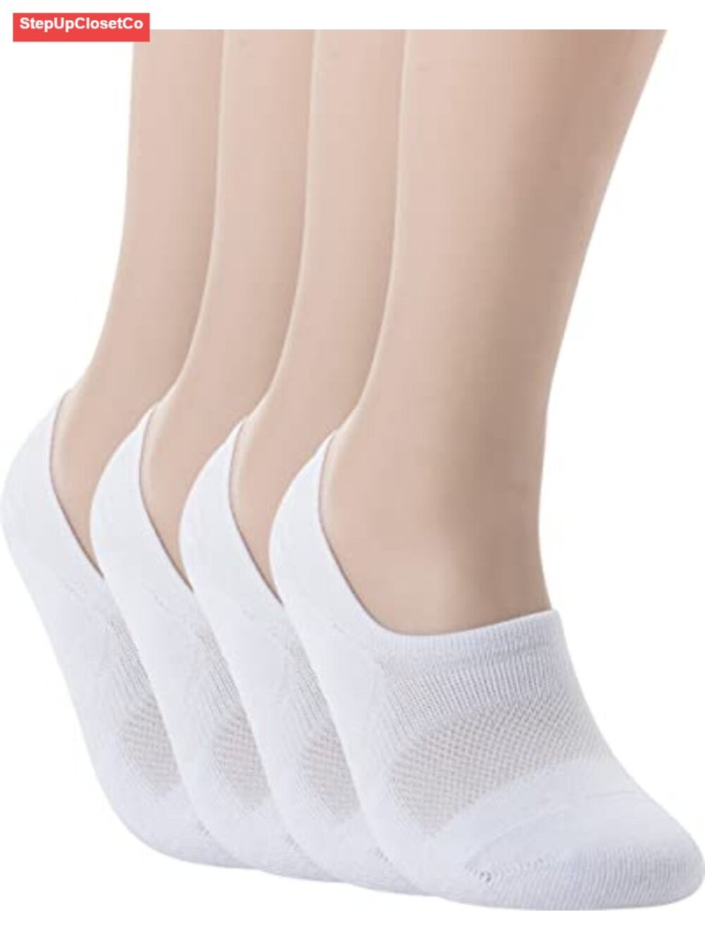 Wide Toe Box No Show Socks for Health Bunions, Cotton Cushion